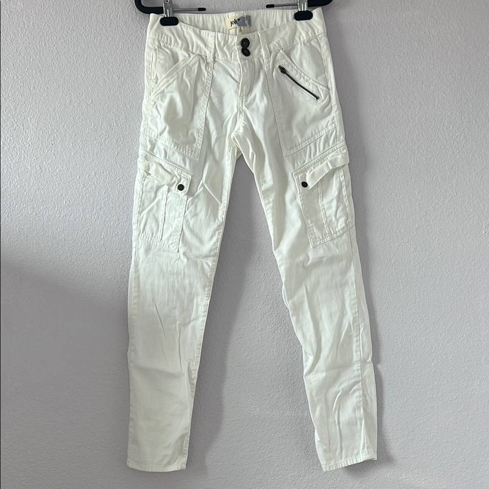 Women's White Cargo Pants